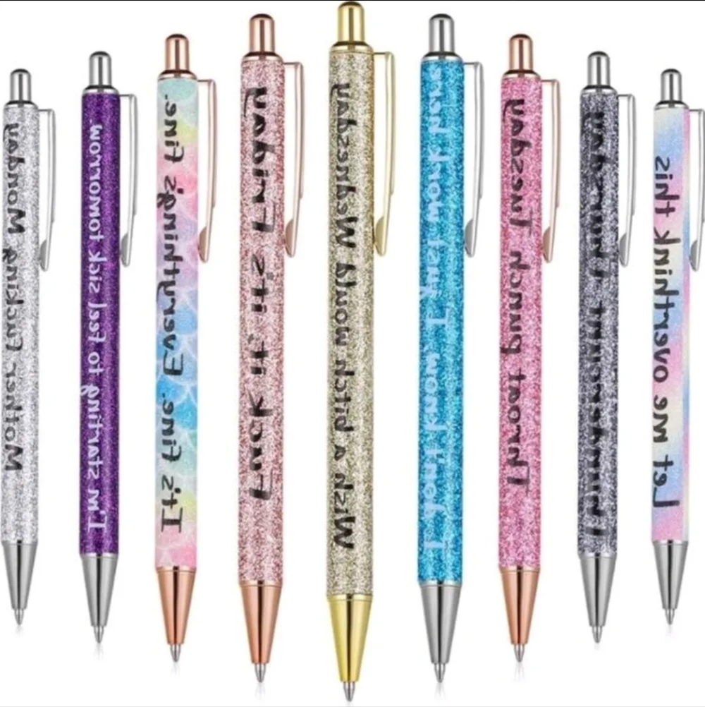 🖊▪️ 1 pen 🖊  choose day Funny 7 Days of Week Glitter black ink Ballpoint Pens